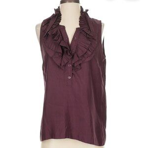 J. Crew Sleeveless silk ruffled top, size 4